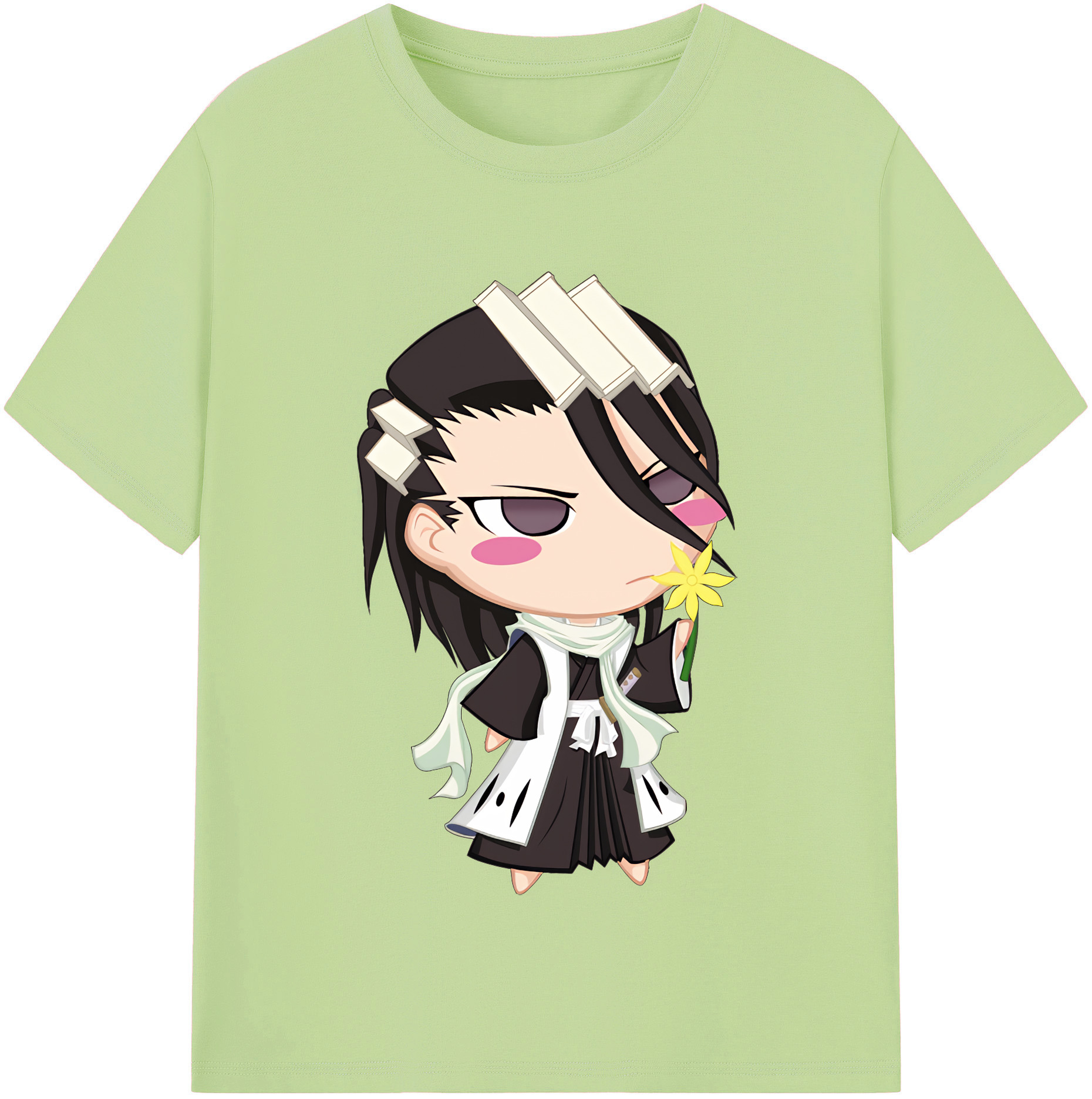 （画像用） ブリーチ くちき びゃくや BLEACH Kuchiki Byakuya 綿100％半袖Tシャツ（フロントプリント）